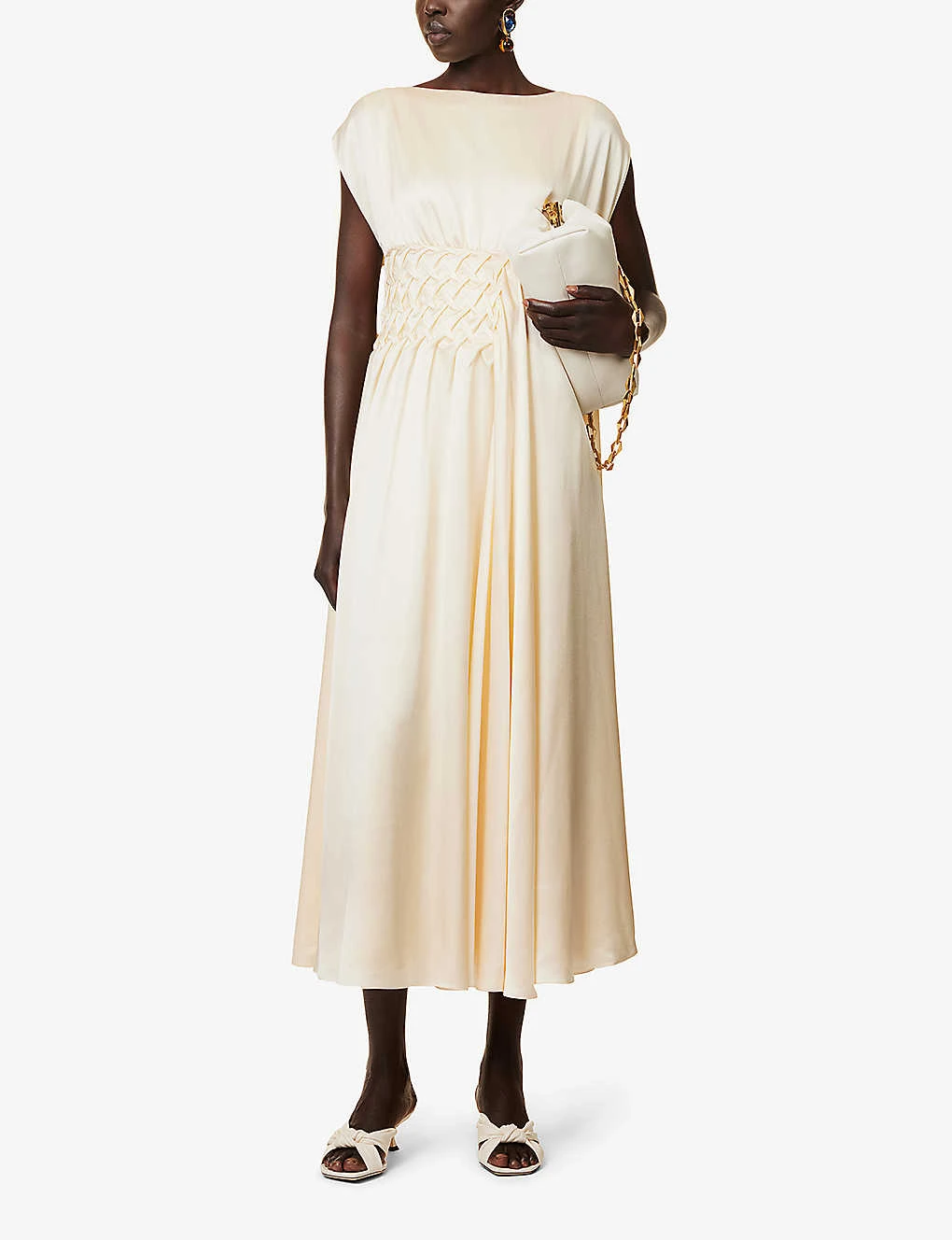 Kleo Cape-sleeve Silk Maxi Dress 4 Kleo Cape-sleeve Silk Maxi Dress - Image 2