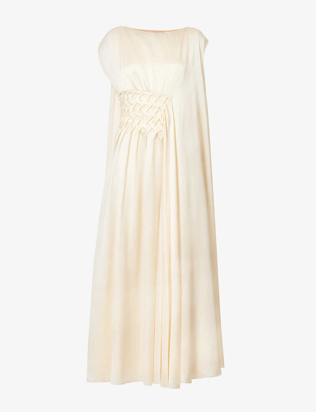 Kleo Cape-sleeve Silk Maxi Dress 3 Kleo Cape-sleeve Silk Maxi Dress