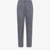 Reiss Ezra Polka-dot Tapered-leg Midi-rise Woven Trousers 2 Reiss Ezra Polka-dot Tapered-leg Midi-rise Woven Trousers -Sweaty Betty Store R04168985 NAVYWHITE M
