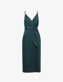 Reiss Elsie Self-tie Linen Midi Dress