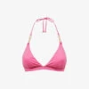 Reiss Ripley Triangle-shape Chain-embellished Stretch-woven Bikini Top -Sweaty Betty Store R04169528 PINK M