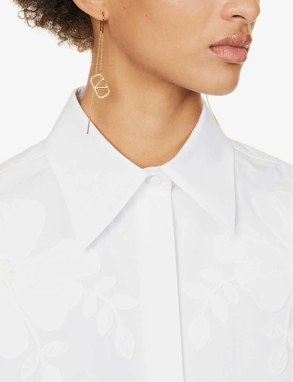 Valentino Floral-embroidered Regular-fit Cotton Shirt 7 Valentino Floral-embroidered Regular-fit Cotton Shirt - Image 5
