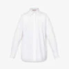 Valentino Floral-embroidered Regular-fit Cotton Shirt 2 Valentino Floral-embroidered Regular-fit Cotton Shirt -Sweaty Betty Store R04169643 BIANCO M
