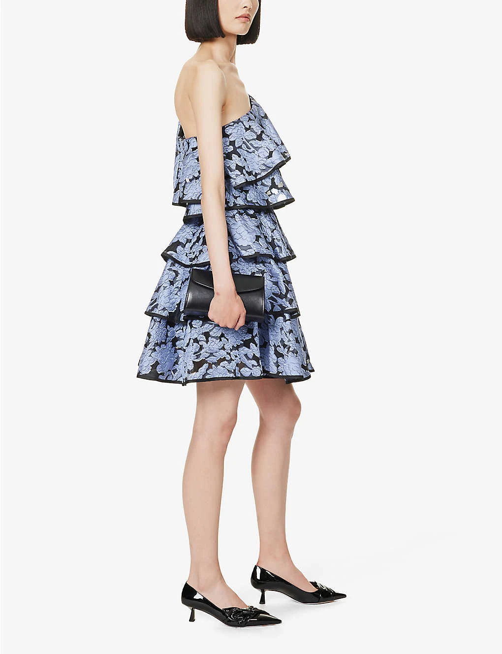 Asymmetric Ruffle-trim Woven Mini Dress 4 Asymmetric Ruffle-trim Woven Mini Dress - Image 2