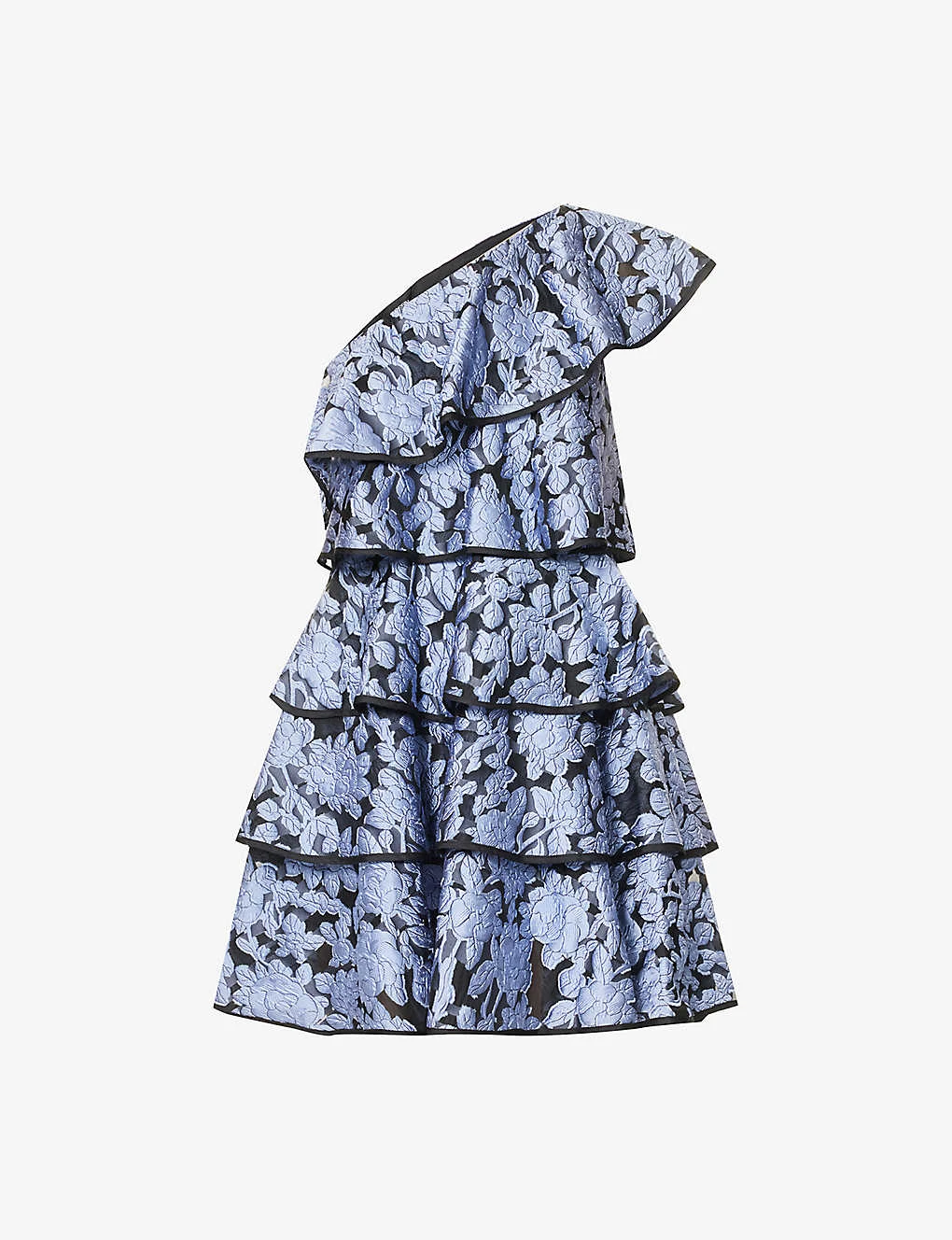 Asymmetric Ruffle-trim Woven Mini Dress 3 Asymmetric Ruffle-trim Woven Mini Dress