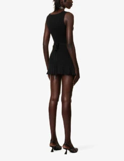 Peephole Cut-out Cotton-blend Mini Dress 10 Peephole Cut-out Cotton-blend Mini Dress -Sweaty Betty Store R04170534 BLACK ALT03