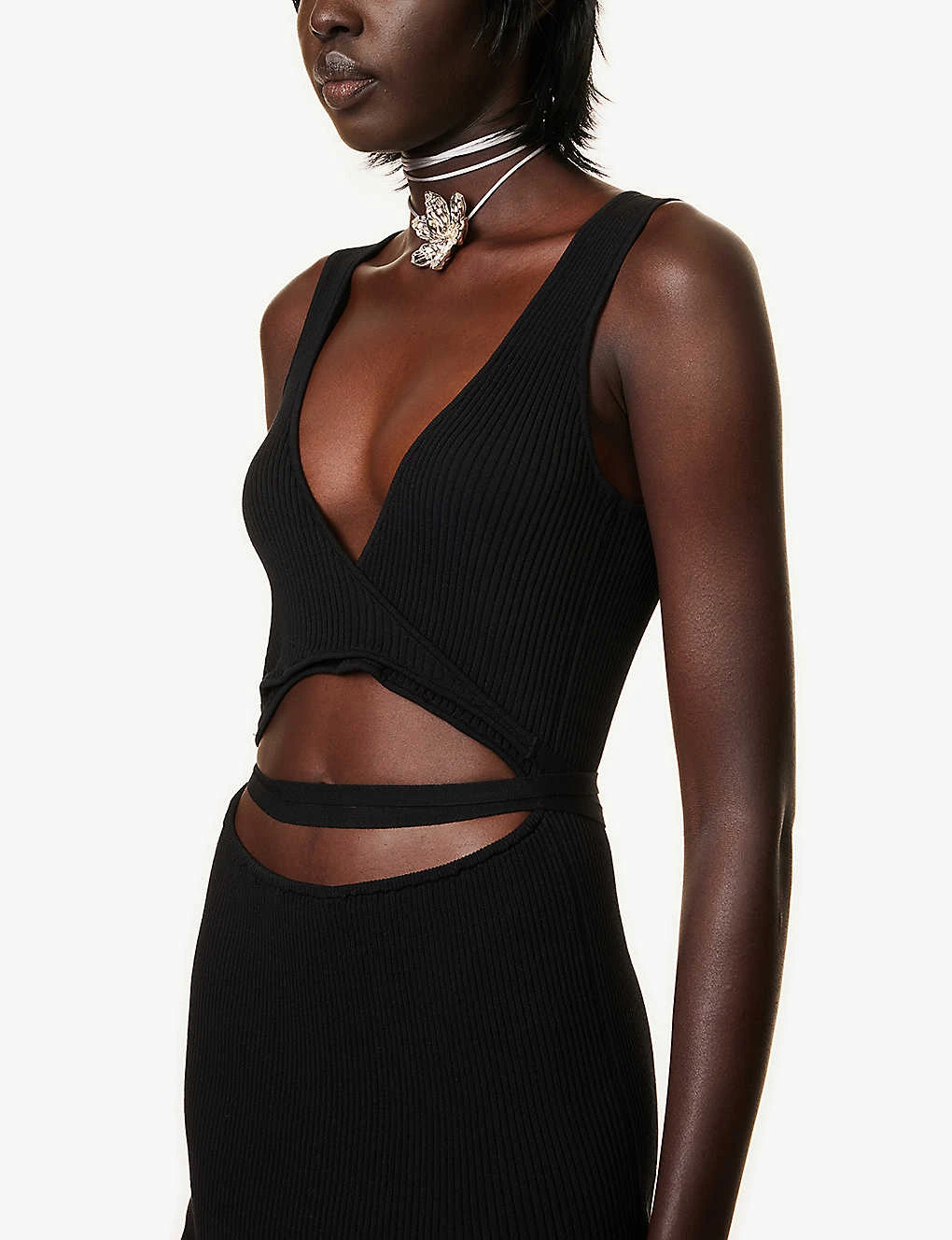 Peephole Cut-out Cotton-blend Mini Dress 7 Peephole Cut-out Cotton-blend Mini Dress - Image 5