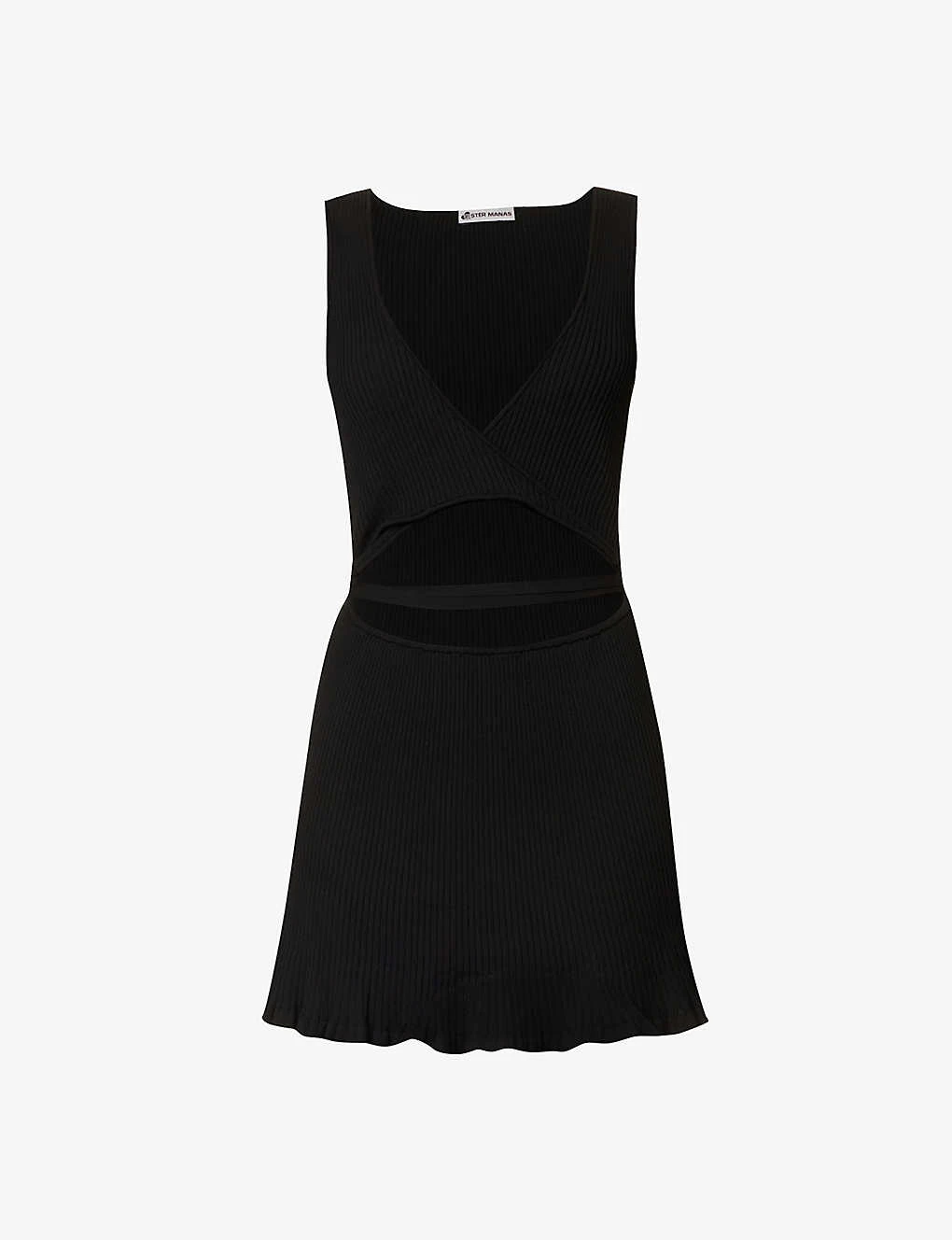 Peephole Cut-out Cotton-blend Mini Dress 3 Peephole Cut-out Cotton-blend Mini Dress