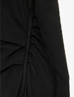 Exposed-shoulder Long-sleeved Cotton Maxi Dress 13 Exposed-shoulder Long-sleeved Cotton Maxi Dress -Sweaty Betty Store R04171262 BLACK ALT05