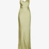 Keisha Cowl-neck Satin Bridesmaid Dress 1 Keisha Cowl-neck Satin Bridesmaid Dress -Sweaty Betty Store R04171517 OLIVE M