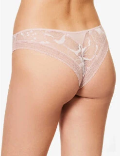 Chantelle True Lace Stretch-mesh Briefs 9 Chantelle True Lace Stretch-mesh Briefs -Sweaty Betty Store R04171583 00VENGLISHROSE ALT03
