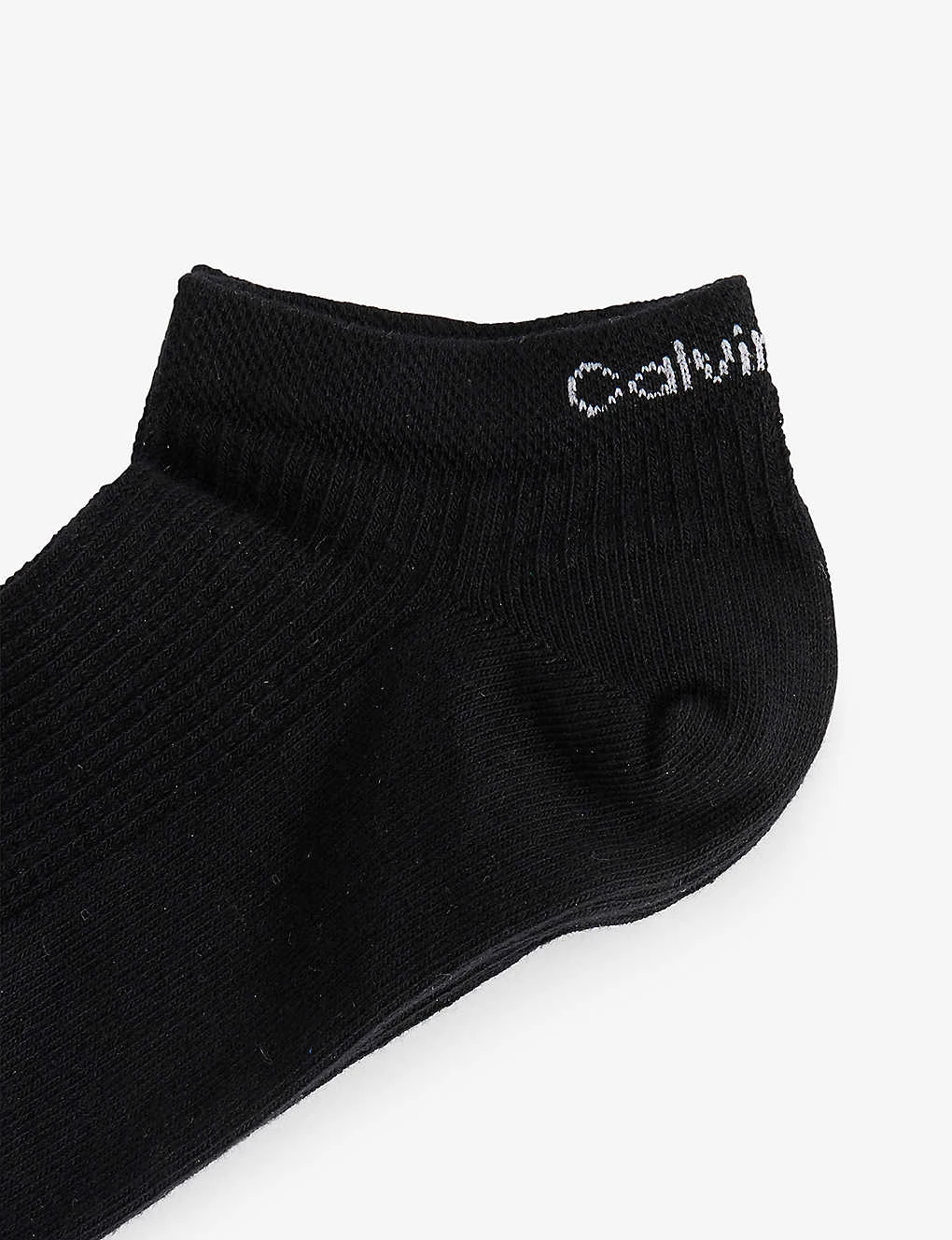 Calvin Klein Branded-cuff Low-rise Pack Of Two Stretch-cotton Blend Socks 4 Calvin Klein Branded-cuff Low-rise Pack Of Two Stretch-cotton Blend Socks - Image 2