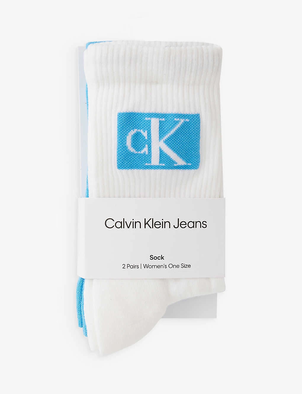 Calvin Klein Logo-print Pack Of Two Stretch-cotton Blend Socks 3 Calvin Klein Logo-print Pack Of Two Stretch-cotton Blend Socks