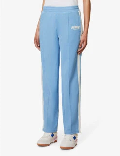 Sporty & Rich X Prince Contrast-stripe Cotton-blend Jogging Bottoms -Sweaty Betty Store R04173081 BLUEWHITE ALT02