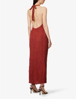 Exclusive Jaya Halterneck Silk-blend Maxi Dress 10 Exclusive Jaya Halterneck Silk-blend Maxi Dress -Sweaty Betty Store R04174175 PAPRIKA ALT03