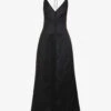 Zimmermann Halcyon V-neck Split-hem Linen Midi Dress 1 Zimmermann Halcyon V-neck Split-hem Linen Midi Dress -Sweaty Betty Store R04174637 BLACK M