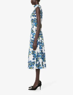 Rosita Floral-print Woven Midi Dress 9 Rosita Floral-print Woven Midi Dress -Sweaty Betty Store R04174890 BLUEFLOWERBOUQUET ALT02