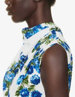 Rosita Floral-print Woven Midi Dress 11 Rosita Floral-print Woven Midi Dress -Sweaty Betty Store R04174890 BLUEFLOWERBOUQUET ALT04