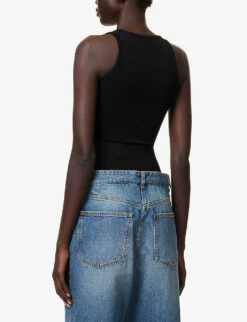 Scoop-neck High-leg Knitted Bodysuit -Sweaty Betty Store R04179403 NOIRALAIA ALT03