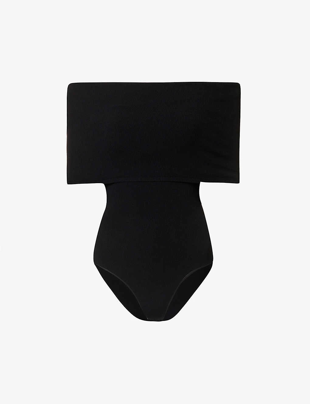 Off-the-shoulder Slim-fit Knitted Bodysuit 3 Off-the-shoulder Slim-fit Knitted Bodysuit