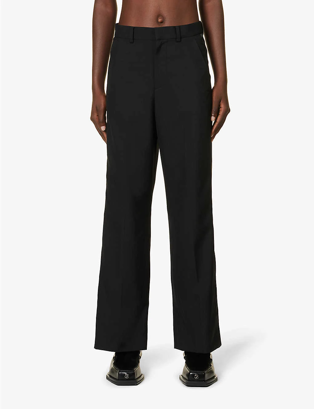 Sacai Structured-waist Wide-leg Mid-rise Woven Trousers 5 Sacai Structured-waist Wide-leg Mid-rise Woven Trousers - Image 3