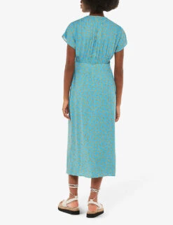 Whistles Floral Crescent-print Woven Midi Dress 10 Whistles Floral Crescent-print Woven Midi Dress -Sweaty Betty Store R04180430 MULTICOLOURED ALT03