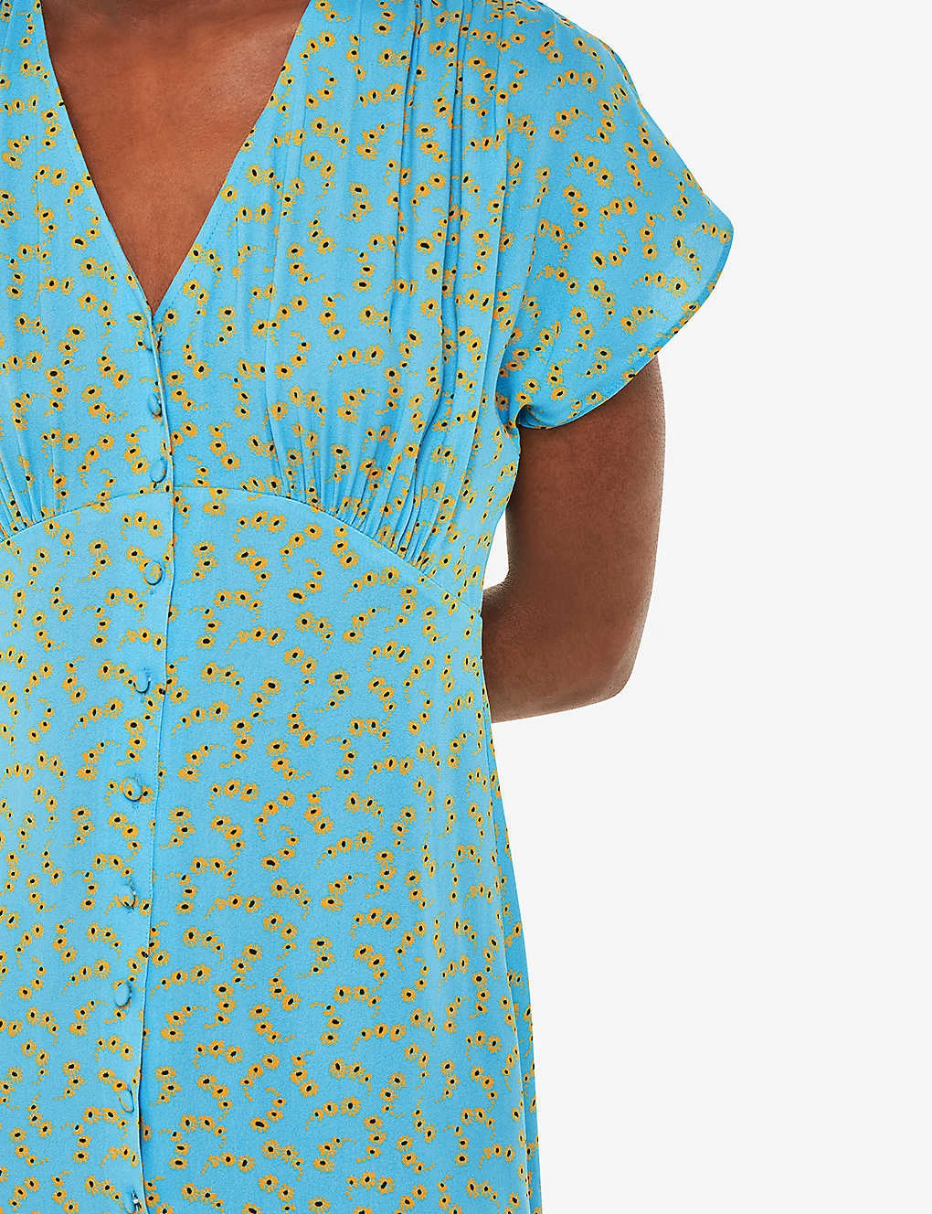 Whistles Floral Crescent-print Woven Midi Dress 7 Whistles Floral Crescent-print Woven Midi Dress - Image 5