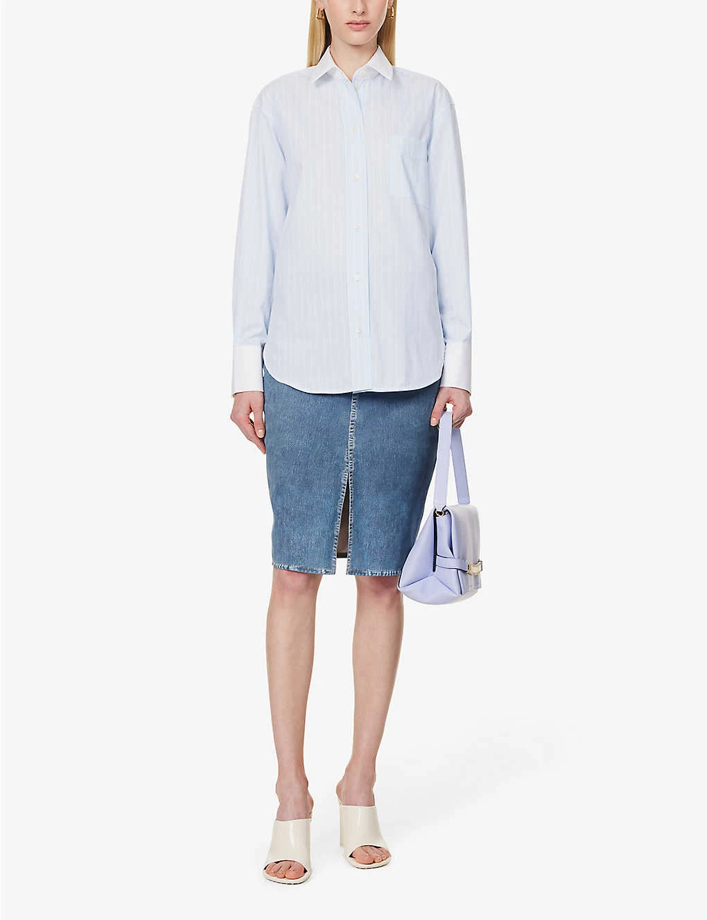 Victoria Beckham Striped Patch-pocket Cotton Shirt 4 Victoria Beckham Striped Patch-pocket Cotton Shirt - Image 2