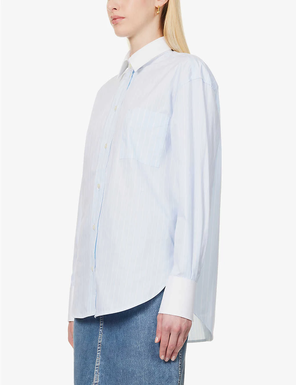 Victoria Beckham Striped Patch-pocket Cotton Shirt 5 Victoria Beckham Striped Patch-pocket Cotton Shirt - Image 3