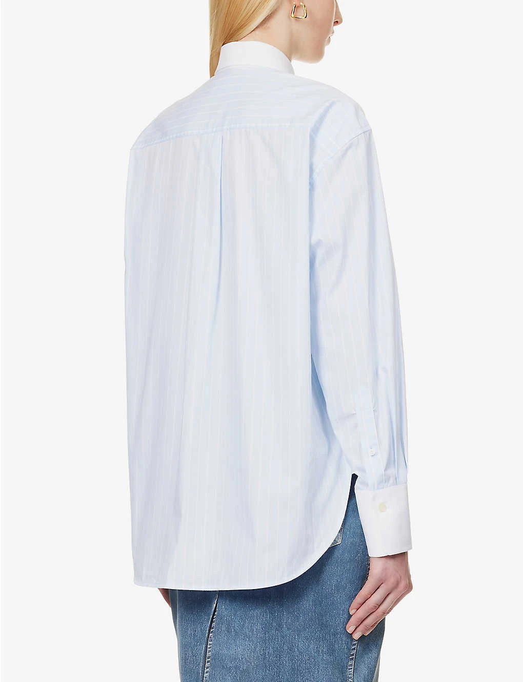 Victoria Beckham Striped Patch-pocket Cotton Shirt 6 Victoria Beckham Striped Patch-pocket Cotton Shirt - Image 4