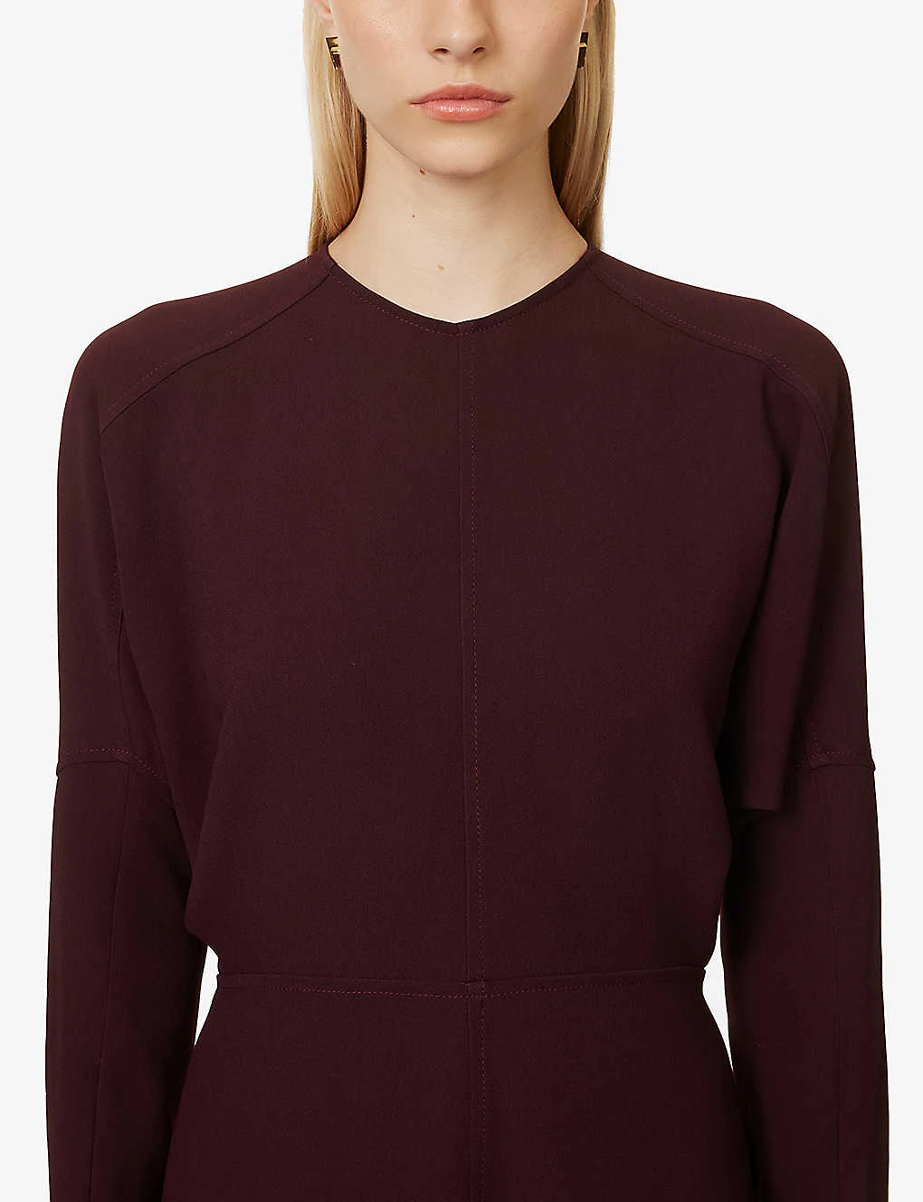 Victoria Beckham Dolman Long-sleeved Crepe Midi Dress 7 Victoria Beckham Dolman Long-sleeved Crepe Midi Dress - Image 5