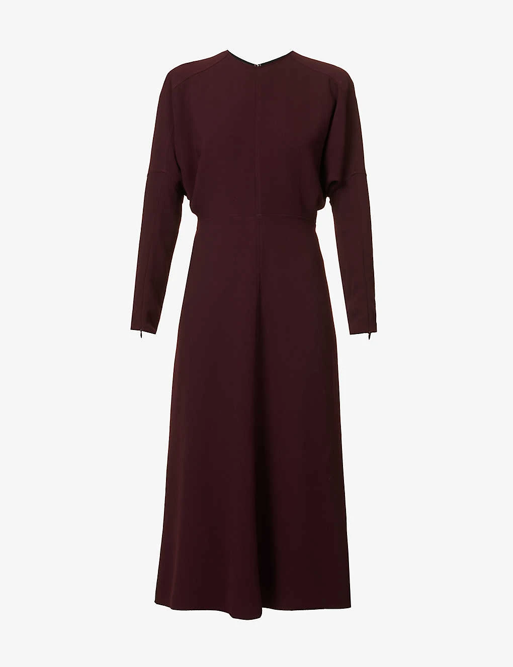Victoria Beckham Dolman Long-sleeved Crepe Midi Dress 3 Victoria Beckham Dolman Long-sleeved Crepe Midi Dress