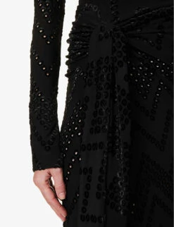 Victoria Beckham Cut-out Asymmetric-hem Stretch-woven Midi Dress 11 Victoria Beckham Cut-out Asymmetric-hem Stretch-woven Midi Dress -Sweaty Betty Store R04180539 BLACK ALT04