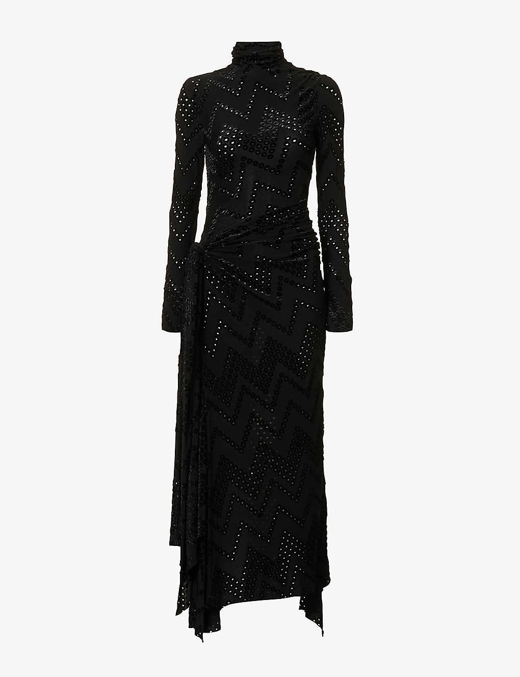 Victoria Beckham Cut-out Asymmetric-hem Stretch-woven Midi Dress 3 Victoria Beckham Cut-out Asymmetric-hem Stretch-woven Midi Dress