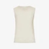 Dries Van Noten Ribbed Round-neck Wool Knitted Vest -Sweaty Betty Store R04180738 ECRU M