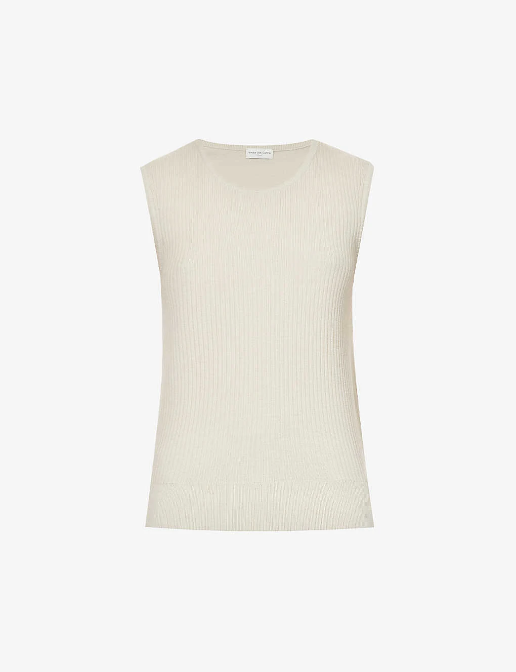 Dries Van Noten Ribbed Round-neck Wool Knitted Vest 3 Dries Van Noten Ribbed Round-neck Wool Knitted Vest