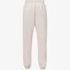 365 Brand-embroidered Tapered-leg Regular-fit Organic Cotton-blend Jogging Bottoms -Sweaty Betty Store R04180886 STONE M