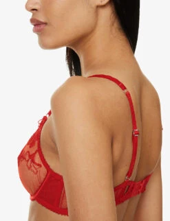 Danielle Lace Plunge Bra -Sweaty Betty Store R04180895 RED ALT03
