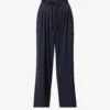 ME AND EM Wide-leg High-rise Stretch-woven Trousers -Sweaty Betty Store R04181857 NAVY M