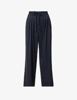 ME AND EM Wide-leg High-rise Stretch-woven Trousers