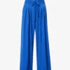 ME AND EM Pleated Wide-leg High-rise Stretch-woven Trousers 2 ME AND EM Pleated Wide-leg High-rise Stretch-woven Trousers -Sweaty Betty Store R04181859 ELECTRICBLUE M