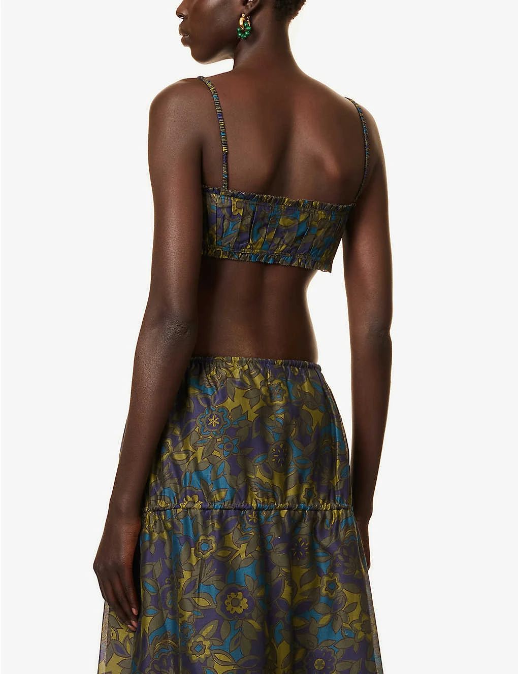 Valerio Ruched Floral-print Cotton And Silk-blend Top 6 Valerio Ruched Floral-print Cotton And Silk-blend Top - Image 4