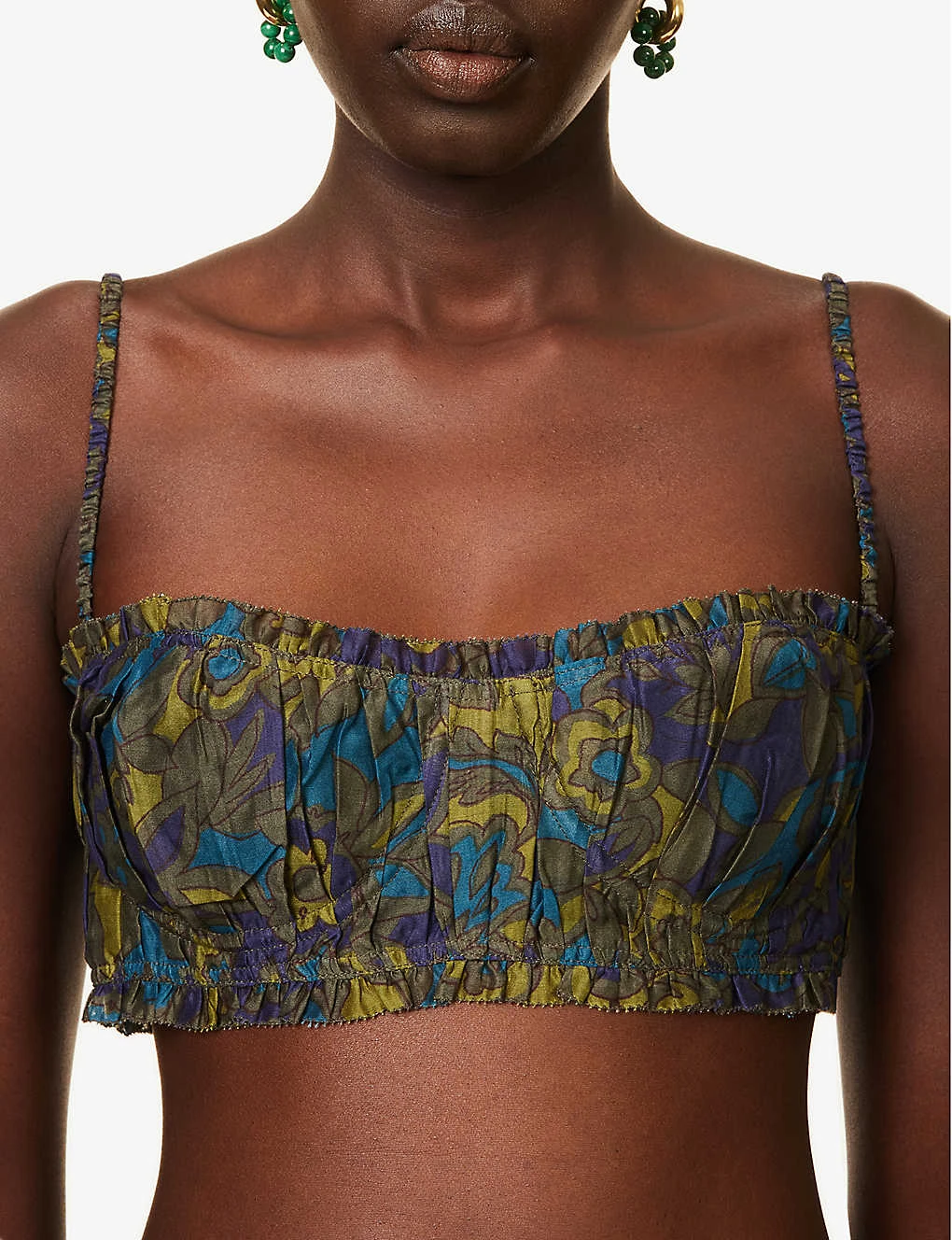 Valerio Ruched Floral-print Cotton And Silk-blend Top 7 Valerio Ruched Floral-print Cotton And Silk-blend Top - Image 5