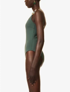 Maxime Bead-embellished One-shoulder Swimsuit 9 Maxime Bead-embellished One-shoulder Swimsuit -Sweaty Betty Store R04181998 PETROL ALT02