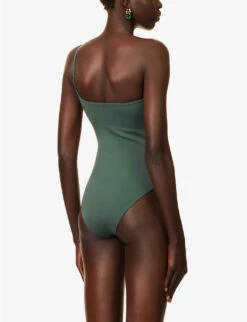 Maxime Bead-embellished One-shoulder Swimsuit 10 Maxime Bead-embellished One-shoulder Swimsuit -Sweaty Betty Store R04181998 PETROL ALT03