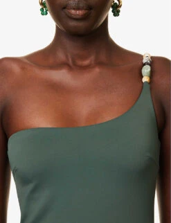 Maxime Bead-embellished One-shoulder Swimsuit 11 Maxime Bead-embellished One-shoulder Swimsuit -Sweaty Betty Store R04181998 PETROL ALT04