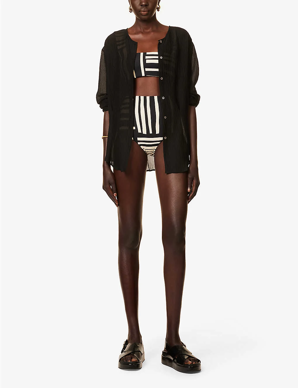 Linocut High-rise Graphic-print Bikini Briefs 4 Linocut High-rise Graphic-print Bikini Briefs - Image 2