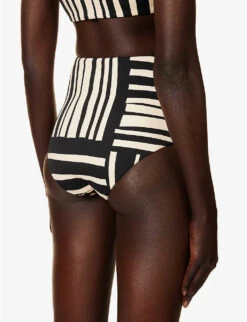 Linocut High-rise Graphic-print Bikini Briefs 10 Linocut High-rise Graphic-print Bikini Briefs -Sweaty Betty Store R04182001 LIGNE ALT03