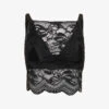 Paco Rabanne Square-neck Floral-embroidered Stretch-lace Top 1 Paco Rabanne Square-neck Floral-embroidered Stretch-lace Top -Sweaty Betty Store R04183137 BLACK M