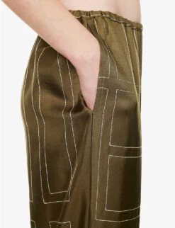 Toteme Monogram Wide-leg Mid-rise Silk Trousers 11 Toteme Monogram Wide-leg Mid-rise Silk Trousers -Sweaty Betty Store R04183206 MOCHA ALT04